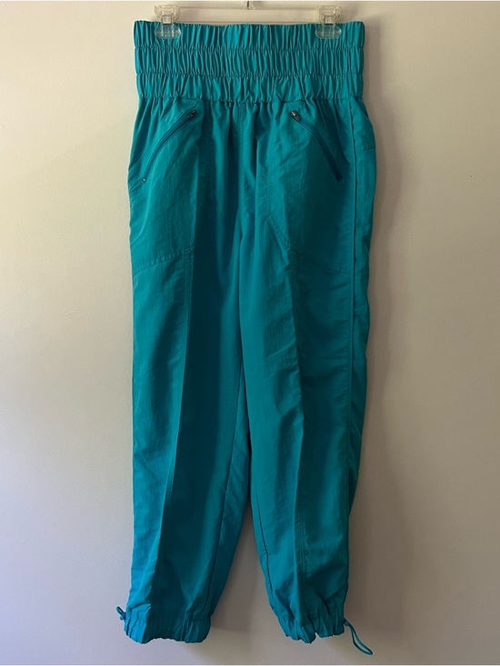 Zenana Pants - Zenana Nylon Parachute Pants Medium Aqua High Waisted Streetwear